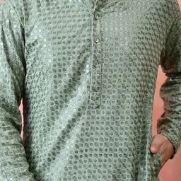 KUNDALI KAKSHAY Men Ethnic Motifs Embroidered Kurta image 4
