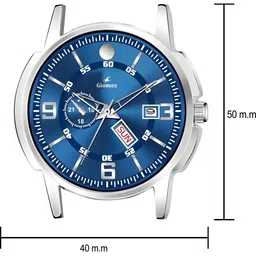 PERUCCI Men Brass Dial & Stainless Steel Bracelet Style Straps Analogue Watch WATH577HAKKKEYSK image 3