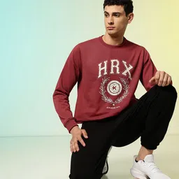 HRX by Hrithik Roshan Brand Logo Printed Sweatshirt image 4