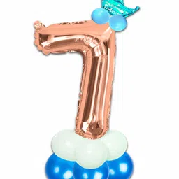 Shopperskart Numeric 7th Prince Happy Birthday Balloons Decoration Set Multicolour - Pack of 13-picture-8