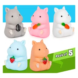 Fiddlerz Chu Chu Sound Squeezy Bath Toys Pack of 5 (Color May Vary)-image-6