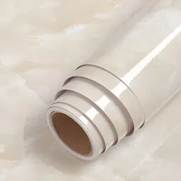 Jaamso Royals Beige Marble Printed Self Adhesive Wall Stickers-image-14