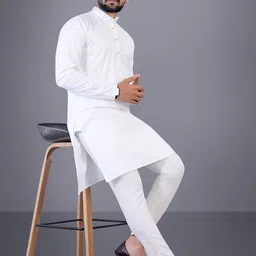 Attigo Men Regular Kurta with Pyjamas image 4