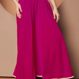 OTABU Women Relaxed Flared Wrinkle Free Trousers-image-94