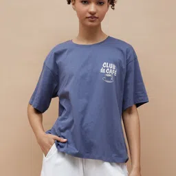 Ginger by Lifestyle Women Typography Printed Round Neck Cotton T-shirt-image-95