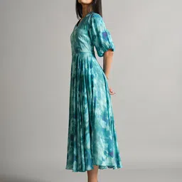AND Abstract Printed Fit and Flare Midi Dress image 5