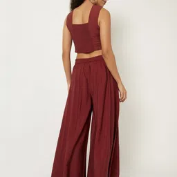 max Women Ethnic Motifs Embroidered Top with Palazzos & With Dupatta image 3