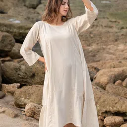 Babli Women Eggshell Cream Breeze Dress-picture-29