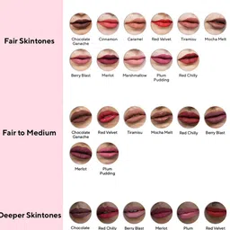 BLUR INDIA Set Of 4 Call Me Daddy Mini Matte Lipstick- 2.5 ml Each- Choco- Plum- Red- Wine image 4