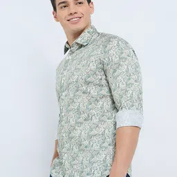 ColorPlus Men Ethnic Printed Regular Fit Cotton Casual Shirt image 5