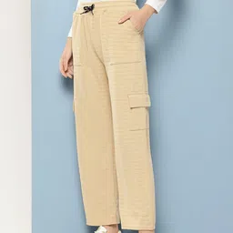 CORSICA Women Casual Wear Fawn Colour Solid Pant-picture-46