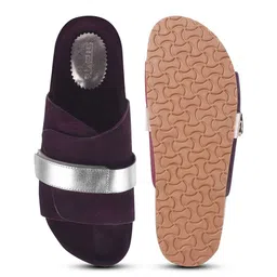 STEPT6 Women Colourblocked Open Toe Strap Detail Slides image 3