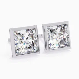 VALANOVA 14Kt Lab Grown White Gold Diamond Studded Earrings-1.45 gm image 5