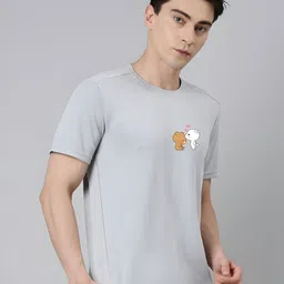 SZN Men Printed Tropical Raw Edge T-shirt-picture-23