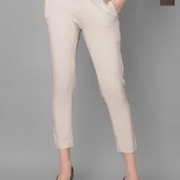 Comfort Lady Women Pack Of 2 Regular Fit Mid-Rise Elastic Waist Cotton Trousers-image-95