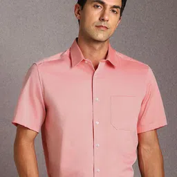 Louis Philippe Men Solid Spread Collar Cotton Formal Shirt-picture-37