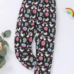 Kookie Kids Full Length Leggings Unicorn Print - Multicolor image 3