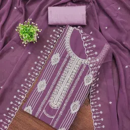 Maroosh Embroidered Silk Chiffon Unstitched Dress Material-picture-28