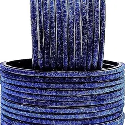 AMSHA Blue Glass Artificial Stones Bangle image 1