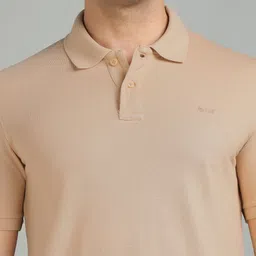 Richlook Men Solid Polo Collar Cotton T-shirt image 2
