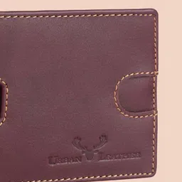 URBAN LEATHER Men Solid Leather Two Fold Wallet image 3