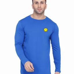 BEYOU FASHION Men Solid Round Neck Slim Fit Cotton T-shirt-image-62