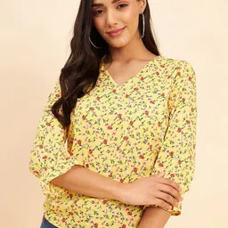 NEESH Floral Print Styled Back Top-picture-18
