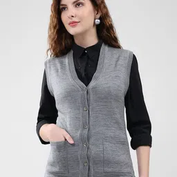 Monte Carlo Women V-Neck Sleeveless Cardigan image 1