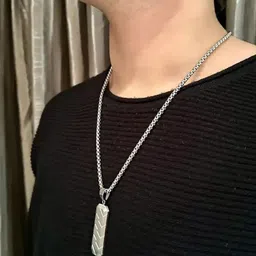 KRENOZ Men Silver-Plated Necklace-picture-10