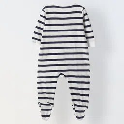 SPUNKIES Infant Kids Cotton Full Body Striped Romper image 3
