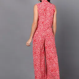 Murcia Shawl Neck Printed Basic Jumpsuit image 4