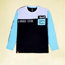 KiddoPanti Boys Printed Round Neck Regular Sleeves Pure Cotton Relaxed Fit T-shirt-picture-49