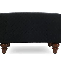 GLOBALLY INDIAN Black & Brown Square Puff Ottoman image 5