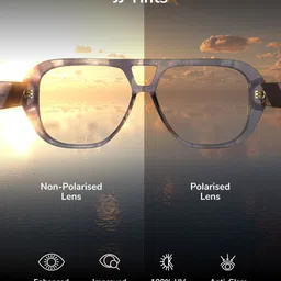 John Jacobs Unisex Wayfarer Sunglasses with Polarised and UV Protected Lens 220529 image 5