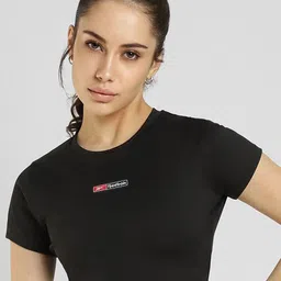 Reebok Women Solid Round Neck Slim Fit T-shirt-picture-20