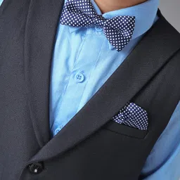 Robo Fry Full Sleeves Party Suit Solid Color - Blue image 4