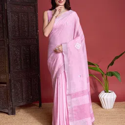 Mitera Zari Saree With Blouse Piece image 2