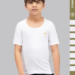 AMUL COMFY Boys Pack Of 8 Pure Cotton Undershirt Vests-picture-29