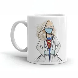 Mr UVD White & Blue Graphic Printed Ceramic Mug 350 ml image 2