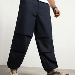 NOBERO Men Oversized Loose Fit Parachute Pants image 1