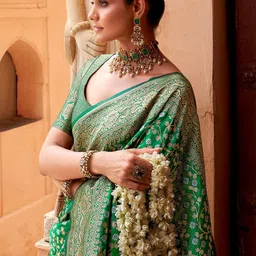 Moda Rapido Woven Design Zari Art Silk Handloom Banarasi Saree image 4