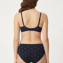 FiveFlag Pack of 3 Printed Pure Combed Cotton Mid-Rise Hipster Briefs image 4