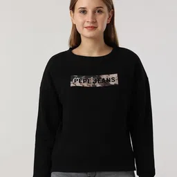 Pepe Jeans Typography Printed Round Neck Cotton Pullover Sweatshirt-picture-24