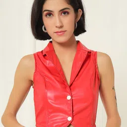 BAESD Lapel Collar Sleeveless Waistcoat-picture-12