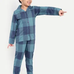 Clt.s Unisex Kids Checked Night suit image 5