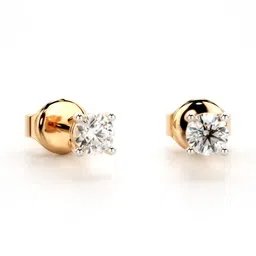 VALANOVA Hallmarked 18K Rose Gold Diamond Earrings -0.91 gm-picture-16