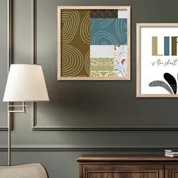 Kotart Olive & White 2 Pieces Bohemian Wooden Wall Arts image 5