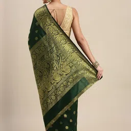 Snofi Creation Floral Woven Design Zari Kanjeevaram Saree image 2