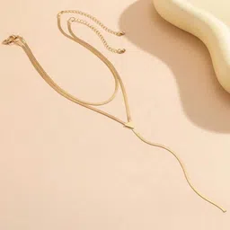 DressBerry Women Layered Snake Chain Multi Layer Lariat Style Fashion Choker Necklace image 5