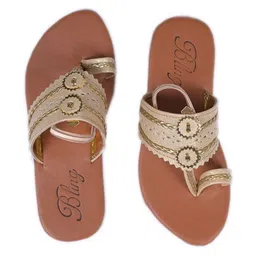 Bling footwears Girls Ethnic Open Toe Flats image 4